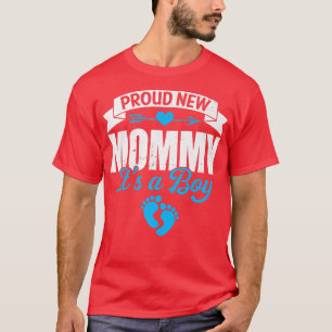 T-shirt Retro Famille Fière Nouvelle maman C'est un garçon