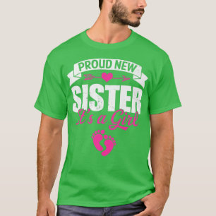 T-shirt Retro Famille Fière Nouvelle Soeur C'est une fille
