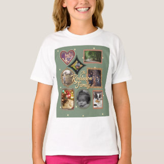 T-shirt Retro Family 8 Photo Collage CUSTOM