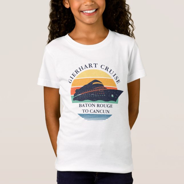 T-Shirt Retro Family Cruise Correspondant Vacances Personn (Devant)