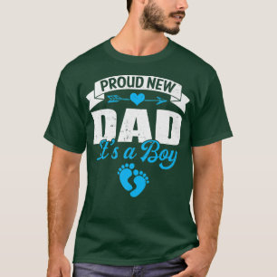 T-shirt Retro Family Proud New Dad Its A Boy Gender Reveal