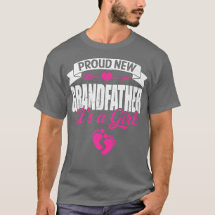 T-shirt Retro Family Proud New Grandfather It's A Girl