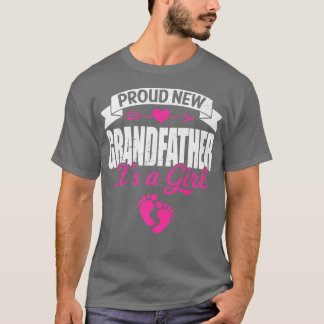 T-shirt Retro Family Proud New Grandfather It's A Girl