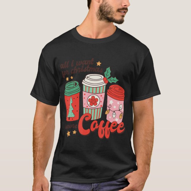 T-shirt Rétro Fantastique Noël Tout Ce Que Je Veux Pour No (Devant)