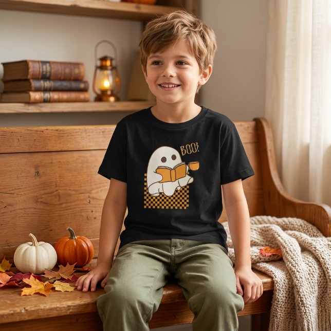 T-shirt Rétro Fantôme Mignon Halloween (Retro Spooky Cute Ghost Halloween T-Shirt
)