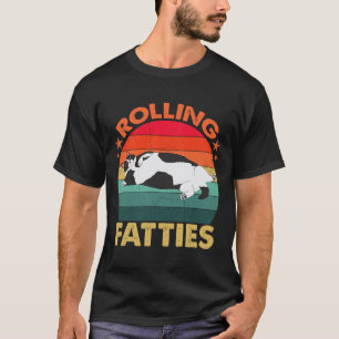 T-shirt Rétro Fat Kitten Tee Drôle Chat Fats Lolling