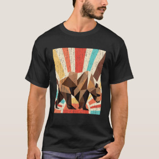 T-shirt Retro Faune Forêt Animale Nature Grizzly Ours
