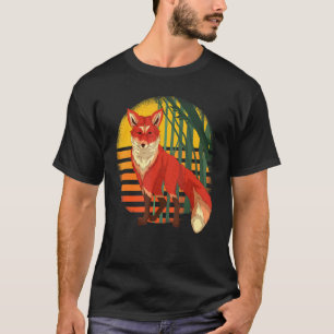 T-shirt Retro Faune Nature Forêt Animale Renard