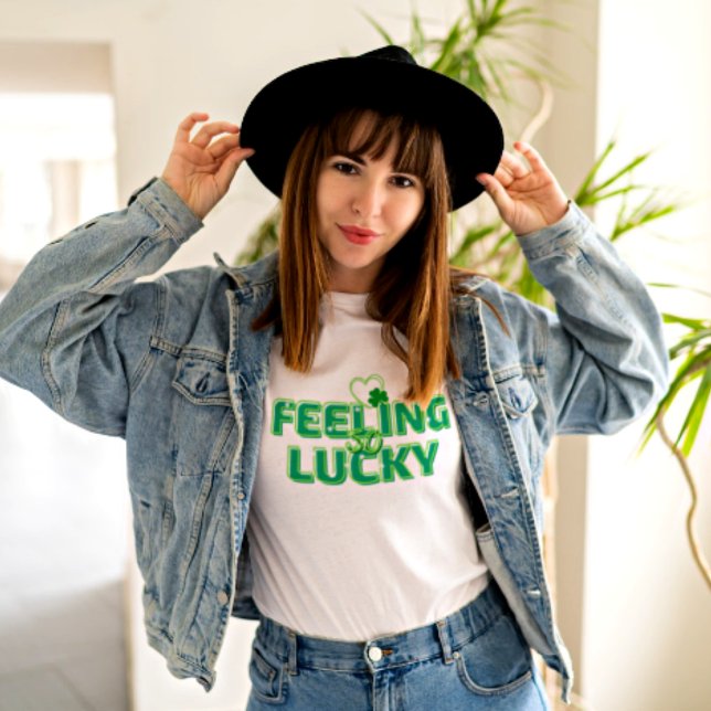 T-shirt Retro Feeling Lucky St Patrick's Day Citer les fem (Créateur téléchargé)