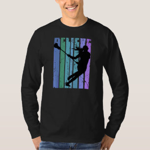 T-shirt Retro Femmes Lacrosse Queen Entraîneur Vintage Dét