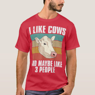 T-shirt Rétro Ferme Animaux Fermiers Vache Lover Agricultu