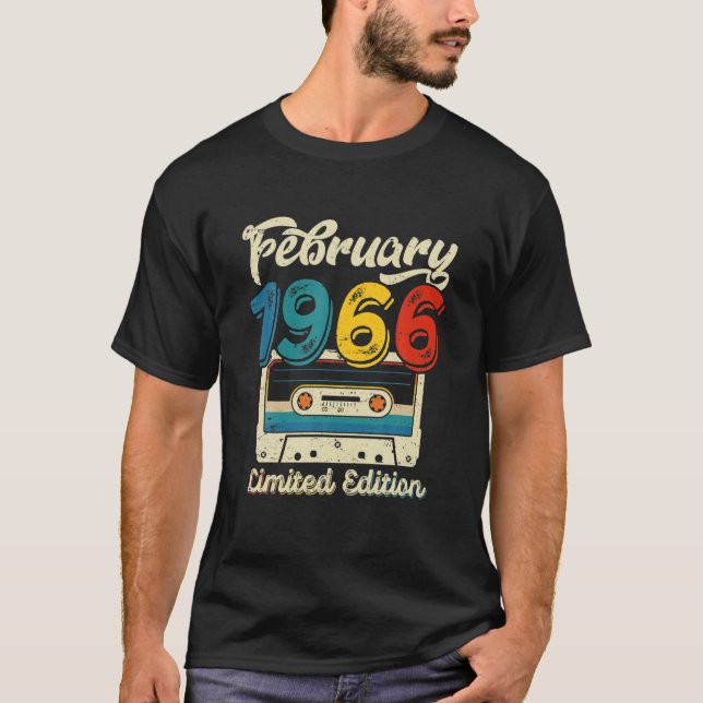 T-shirt Rétro Février 1966 Bande De Cassette 56E Anniversa (Devant)