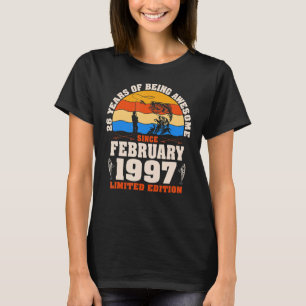T-shirt Rétro Février 1997 26 Ans Pêche 26e Birt