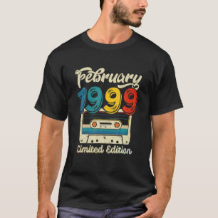 T-shirt Rétro Février 1999 Cassette Tape 23E Anniversaire 