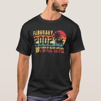 T-shirt Rétro Février 2002 20 Ans 20ème B jour