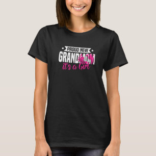T-shirt Retro Fière nouvelle grand-mère C'est une fille Ré