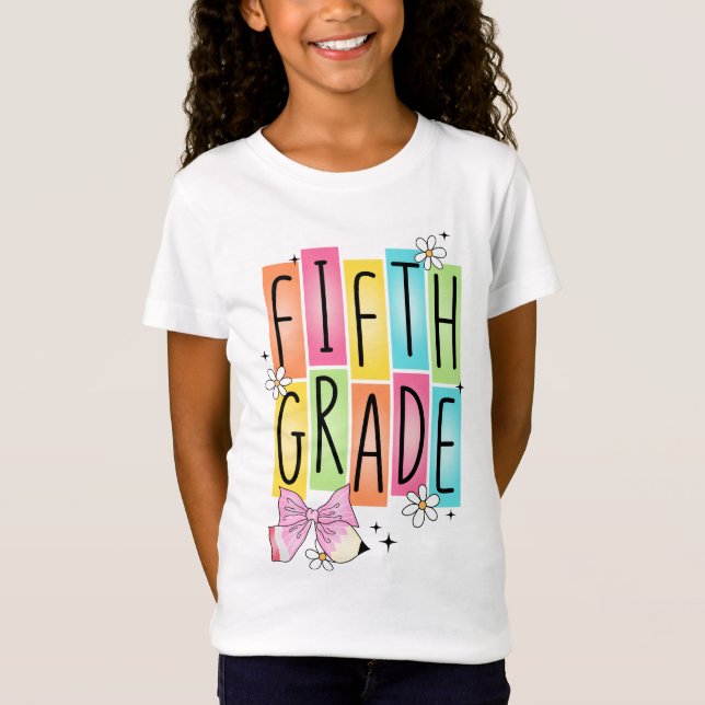 T-Shirt Retro Fifth Grade  (Devant)