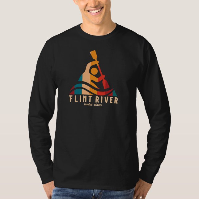 T-shirt Retro Flint River Kayak (Devant)