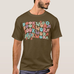 T-shirt Rétro Floral Bookworm Librarian Book Lover Funny R