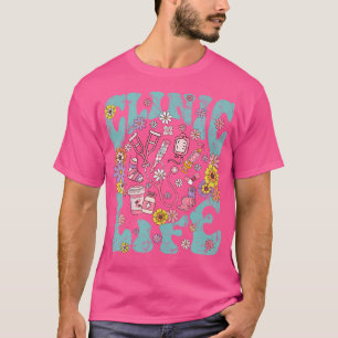 T-shirt Retro Floral Clinic Vie Infirmière Médecin Santé