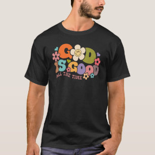 T-shirt Retro Floral Dieu Est Bon Tout Le Temps Religieux 