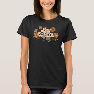 T-shirt Retro Floral Professeur École Maternelle Enfants R