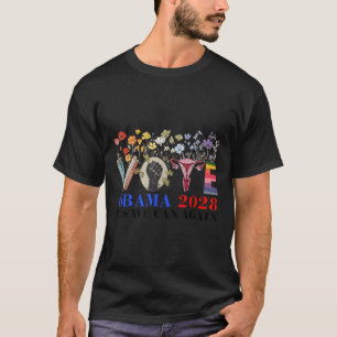 T-shirt Retro Floral Vote Obama 2028 Oui Nous Pouvons À No