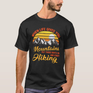T-shirt Retro Forêt de Randonnées Quand la vie vous donne