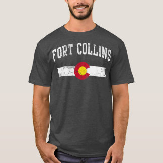 T-shirt Retro Fort Collins Colorado Accueil Amour Famille
