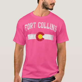 T-shirt Retro Fort Collins Colorado Accueil Amour Famille