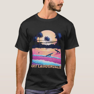 T-shirt Retro Fort Lauderdale Floride Surf souvenir