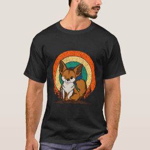 T-shirt Retro Fox Lover Drôle Animal Pour Hommes Femmes Fu