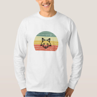 T-shirt Retro Fox Sunset Aesthetic Vintage