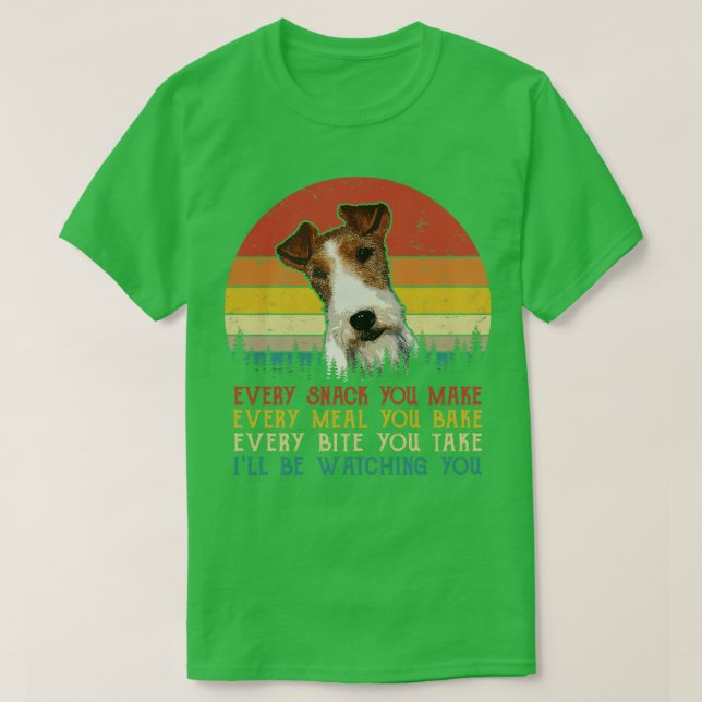 T-shirt Retro Fox Terrier Chaque Snack Que Vous Faites Cha (Design devant)