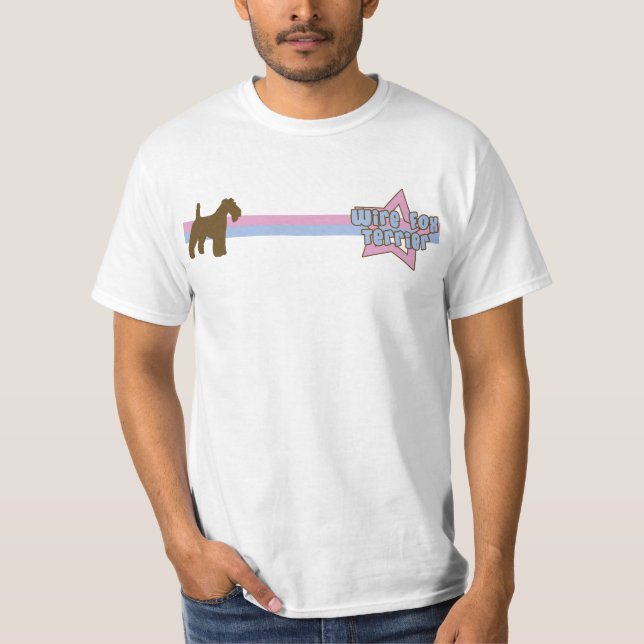 T-shirt Rétro Fox Terrier de fil d'étoile (Devant)
