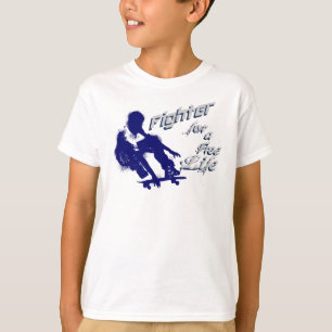 T-shirt Retro Freedom Fighter for a Free Life Skater