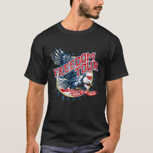 T-shirt Retro Freedom Tour 1776 America 4 juillet Eagle