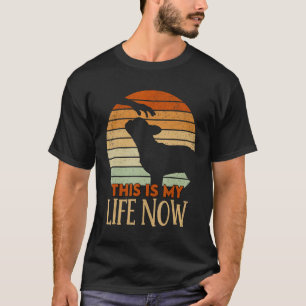 T-shirt Retro French Bulldog Ceci est ma vie maintenant mo