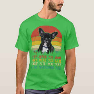 T-shirt Retro French Bulldog Chaque Snack Que Vous Faites 