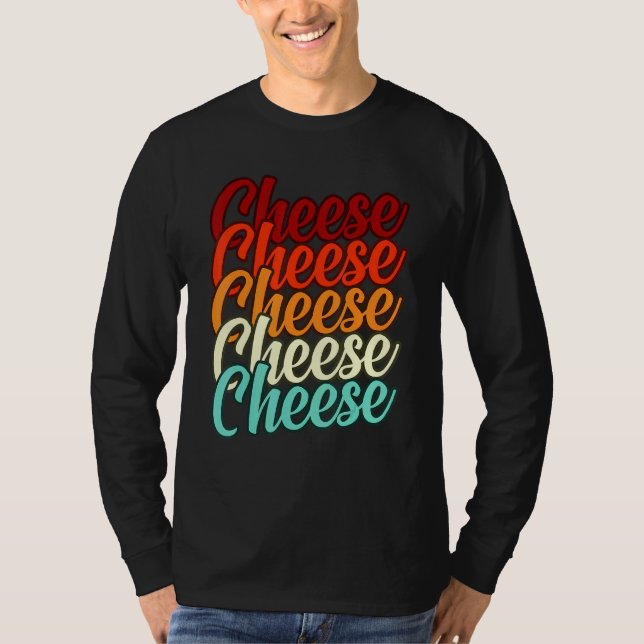 T-shirt Retro Fromage Alimentaire Graphique (Devant)