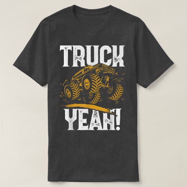 T-shirt Retro Funny Camion Ouais Monster Truck Tricks Stun (Design devant)