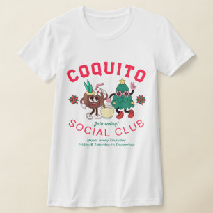 T-shirt Retro Funny Coquito Social Club Cadeau de Noël