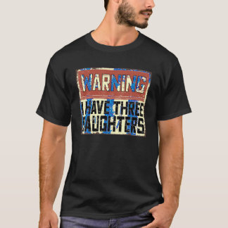T-shirt Retro Funny Daddy Plaisanterie Papa Avertissement