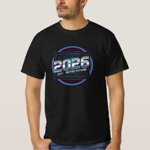 T-shirt Rétro Futur 2026 Design Vintage Sci-Fi