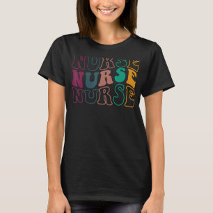T-shirt Rétro Futur Infirmière Vie Pour Infirmière Infirmi
