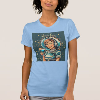 T-shirt Rétro Futuriste Astro Fille Martini Time