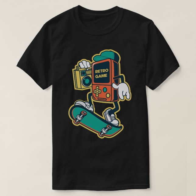 T-SHIRT RETRO GAME CARTOON (Design devant)