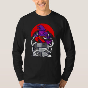 T-shirt Retro Gamer 8 bits Werewolf Howling Moon Wolf Man