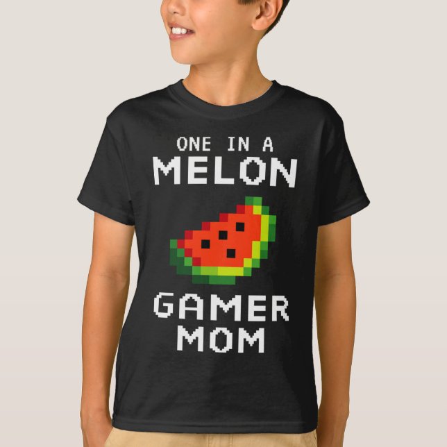 T-shirt Retro Gamer Maman Cadeau - Funny Watermelon One In (Devant)