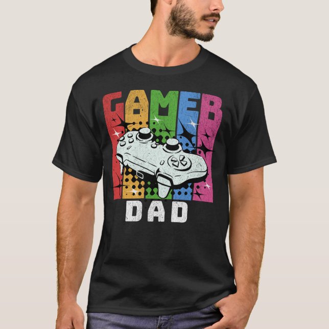 T-shirt Retro Gamer Papa (Devant)